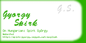 gyorgy spirk business card