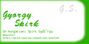 gyorgy spirk business card